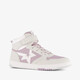 Meisjes hoge sneakers grijs roze