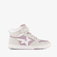 Meisjes hoge sneakers grijs roze
