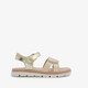 Meisjes sandalen met luipaardprint goud