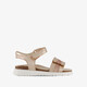 Leren meisjes sandalen goud