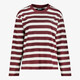 Dames shirt met lange mouwen gestreept wit rood