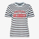 Gestreept dames T-shirt lichtblauw