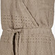 Dames jurk met ajour details taupe
