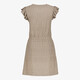 Dames jurk met ajour details taupe