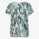 Dames top met print groen blauw