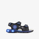 Jongens sandalen met lichtjes zwart blauw