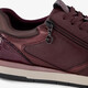 Dames sneakers met rits bordeauxrood