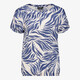 TwoDay dames top met print blauw wit