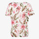 Dames top met bloemenprint wit
