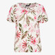 Dames top met bloemenprint wit