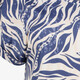 Dames top met print blauw wit