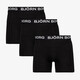 Heren boxershorts 3 pack zwart wit