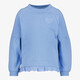 Meisjes sweater met pofmouwen blauw