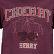 Meisjes T-shirt met kersen en pailletten rood