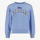 Meisjes sweater met tekstopdruk blauw
