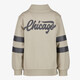 Jongens baseball vest met backprint beige