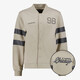 Unsigned jongens baseball vest met backprint beige
