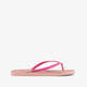 Dames teenslippers met bloemenprint roze
