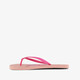Dames teenslippers met bloemenprint roze