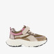 Leren meisjes sneakers bruin roze cheetah print