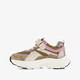 Leren meisjes sneakers bruin roze cheetah print