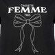 Dames T-shirt met strik zwart