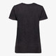 Dames acid wash T-shirt met rozen