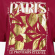 Oversized dames T-shirt met print rood goud