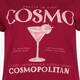 Dames T-shirt met cocktailglas bordeauxrood