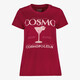 TwoDay dames T-shirt met cocktailglas bordeauxrood