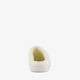 Dames instap pantoffels met bloemetjes wit