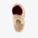 Dames instappers pantoffels met hartje beige bruin