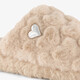 Dames instap pantoffels met hartje beige