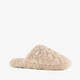 Dames instap pantoffels met hartje beige