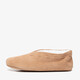Leren dames Spaanse sloffen cognac