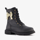 Meisjes veterboots met strikje zwart