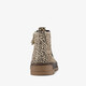 Suede meisjes Chelsea boots met panterprint
