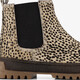 Suede meisjes Chelsea boots met panterprint