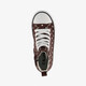 Meisjes hoge sneakers met polkadots bruin
