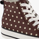 Meisjes hoge sneakers met polkadots bruin