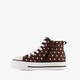 Meisjes hoge sneakers met polkadots bruin