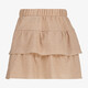 Meisjes rok met ruches en glitters goud