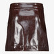 Meisjes PU rok aubergine