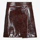 Meisjes PU rok aubergine