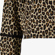 Meisjes blouse met panterprint bruin
