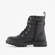 Meisjes veterboots met tasje zwart