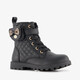 Meisjes veterboots met tasje zwart