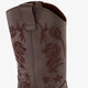 Leren meisjes cowboylaarzen met rozen bruin