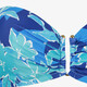 Dames bikinitop met bloemenprint blauw