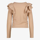 Meisjes shirt met ruches en glitters goud